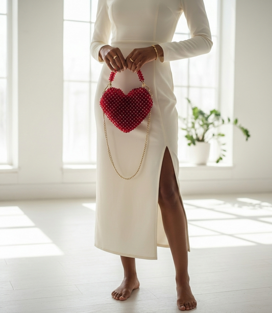 Ruby Love Crystal Heart Bag
