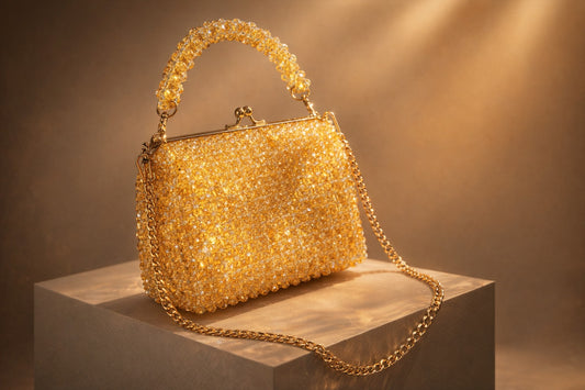 Golden Aura Crystal Bag