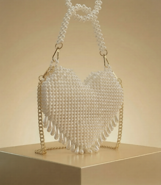 Pearl Heart Drop Bag