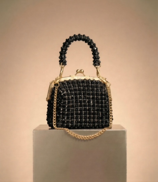 Midnight Noir Crystal Bag