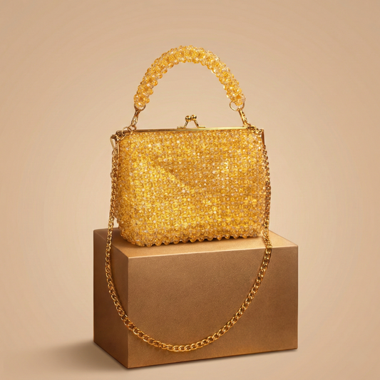 Golden Aura Crystal Bag